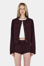 CADENCE CORD JACKET | CHERRY CHOC