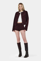 CADENCE CORD JACKET | CHERRY CHOC