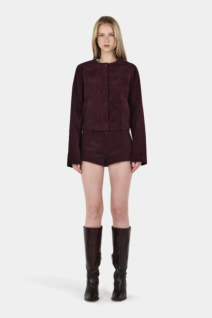 CADENCE CORD JACKET | CHERRY CHOC