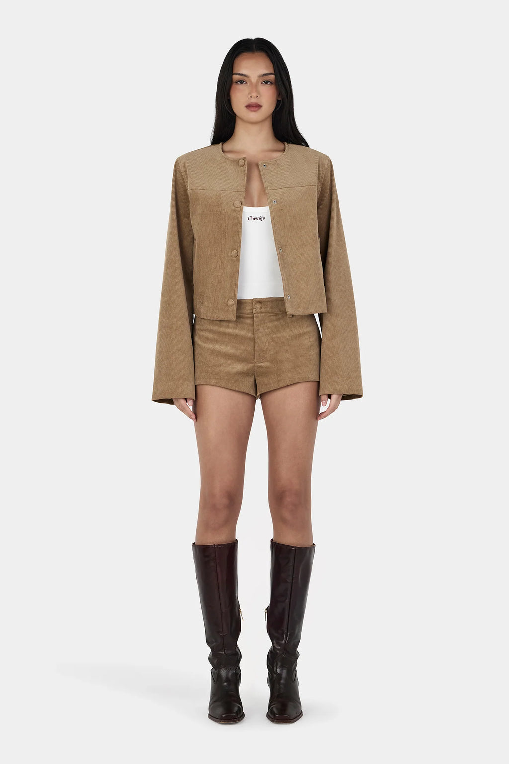 JOEY CORD SHORTIES | TAN