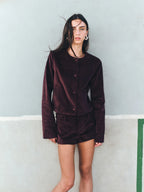 CADENCE CORD JACKET | CHERRY CHOC