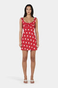 CANDY MINI DRESS | RED POLKA