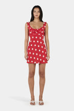 CANDY MINI DRESS | RED POLKA