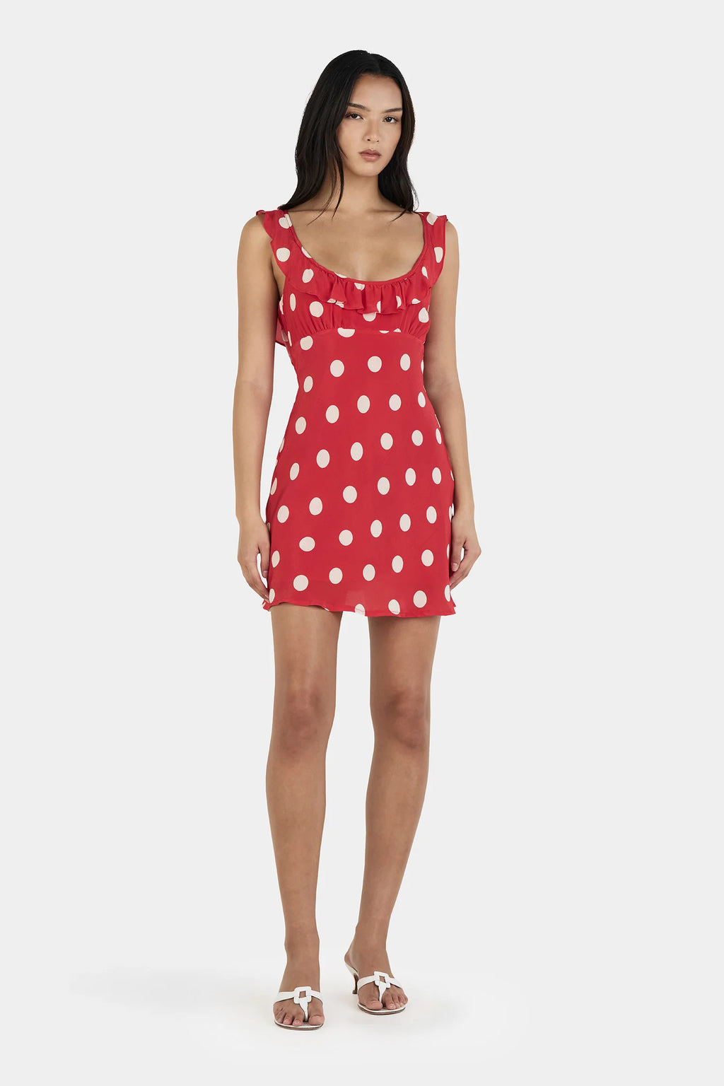 CANDY MINI DRESS | RED POLKA