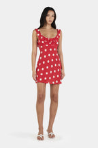 CANDY MINI DRESS | RED POLKA