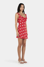 CANDY MINI DRESS | RED POLKA