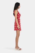 CANDY MINI DRESS | RED POLKA