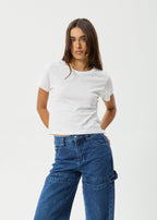 Afends Carmen Baby Tee White