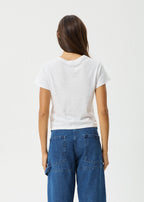 Afends Carmen Baby Tee White