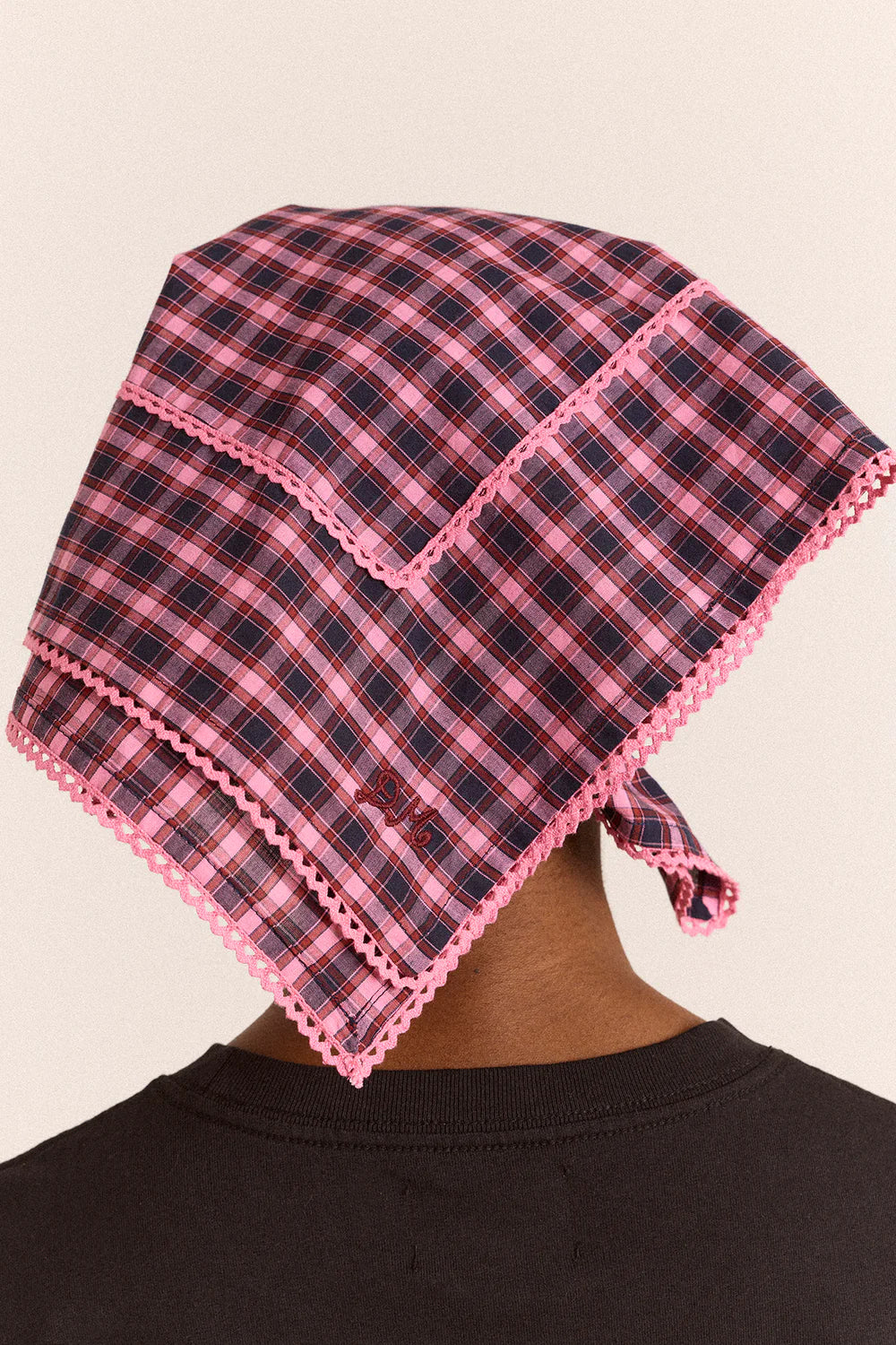 DAMSON MADDER HEADSCARF | MAGENTA CHECK