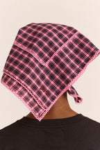 DAMSON MADDER HEADSCARF | MAGENTA CHECK