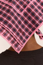 DAMSON MADDER HEADSCARF | MAGENTA CHECK