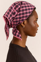 DAMSON MADDER HEADSCARF | MAGENTA CHECK