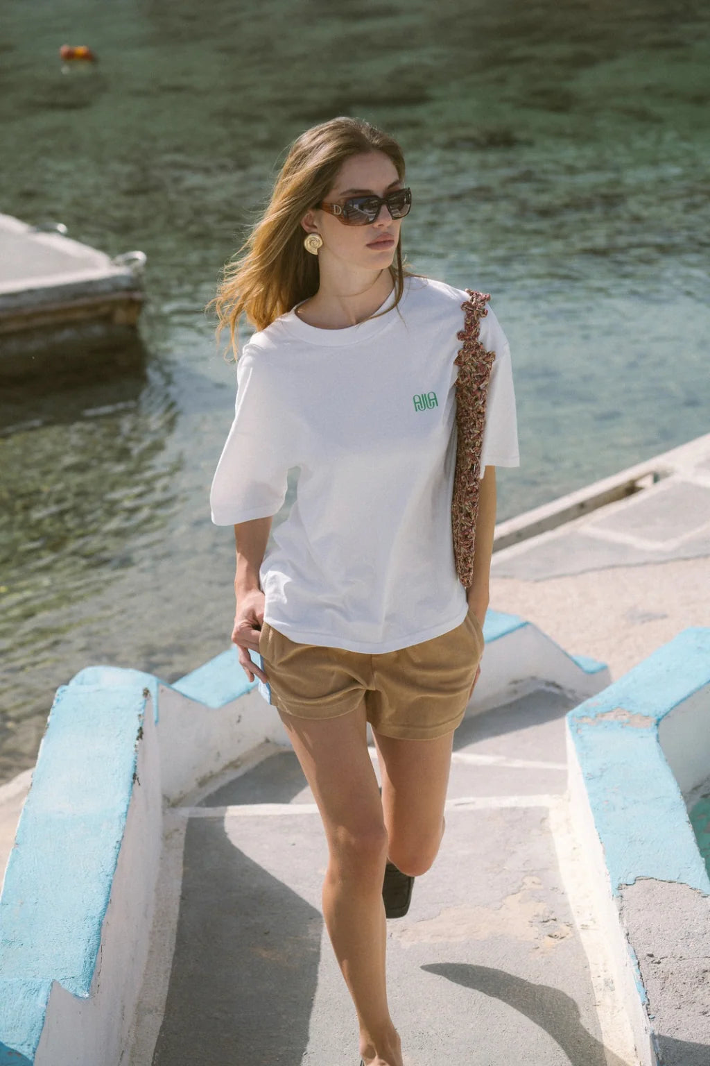 Araminta James Oui Banana Oversized Tee Snow