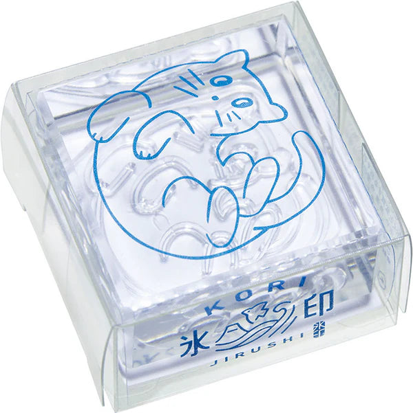 KORI JIRUSHI ICE CUBE STAMP | LARGE CAT | KING JIM