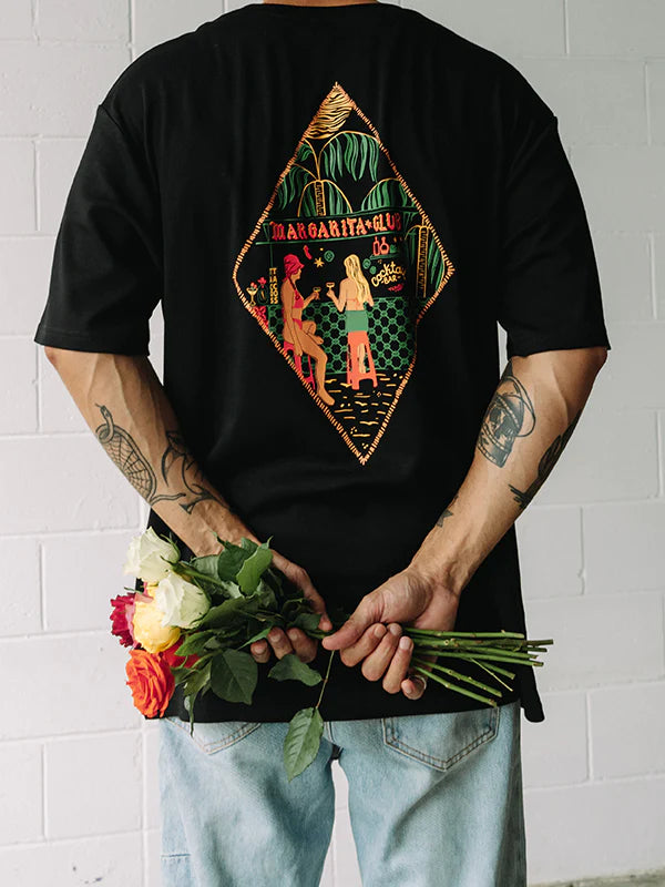 THE CLUBHOUSE MARGARITA CLUB TEE | BLACK