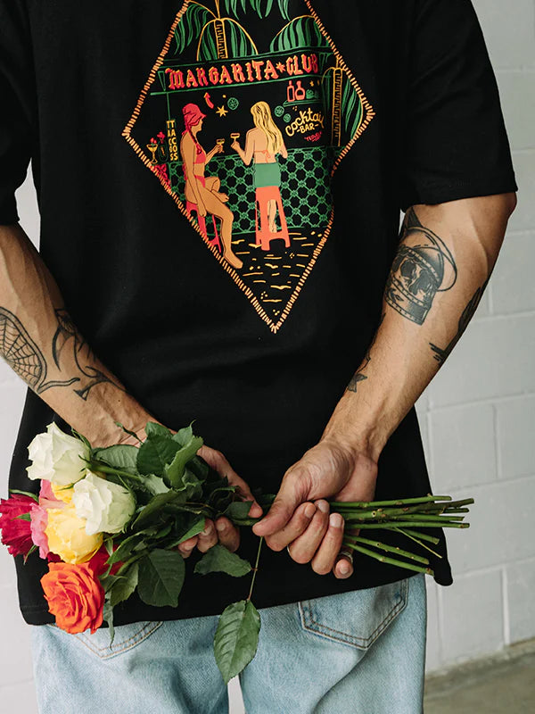 THE CLUBHOUSE MARGARITA CLUB TEE | BLACK