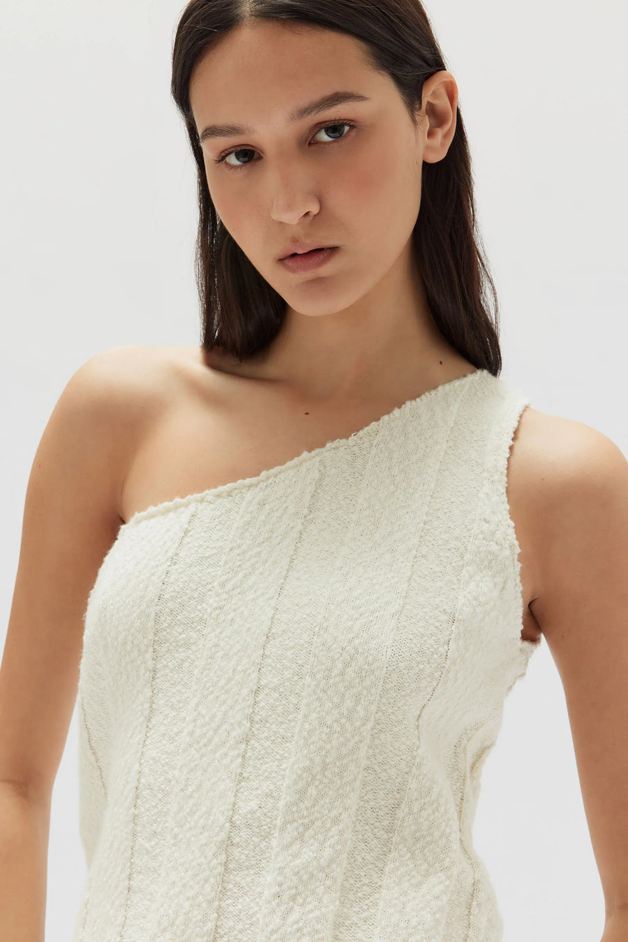 CAITLIN RIB KNIT TOP | ANTIQUE WHITE