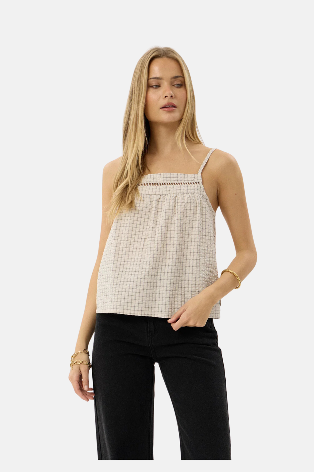Afends Candice Seersucker Cami Top