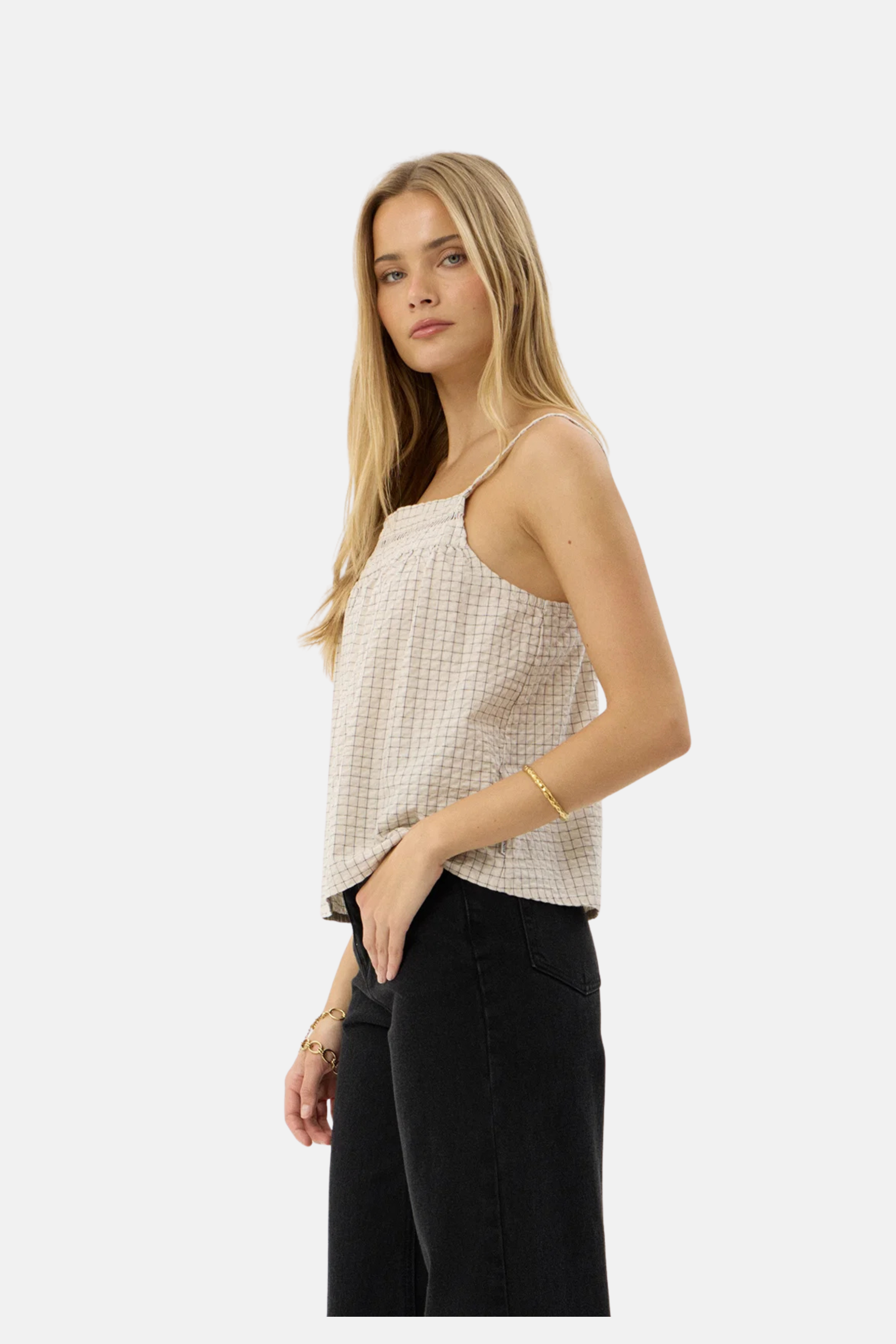 Afends Candice Seersucker Cami Top
