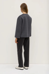 CAMILLIE WOOL CASHMERE JACKET | CHARCOAL MARLE