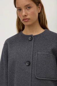 CAMILLIE WOOL CASHMERE JACKET | CHARCOAL MARLE