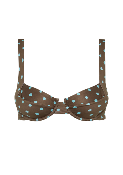 CASANOVA TOP | BLUE POLKA