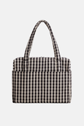Baggu Cloud Carry On Black and Cream Gingham