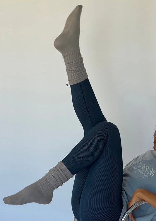 THE SLOUCHY SOCK - THICK | DOVE GREY