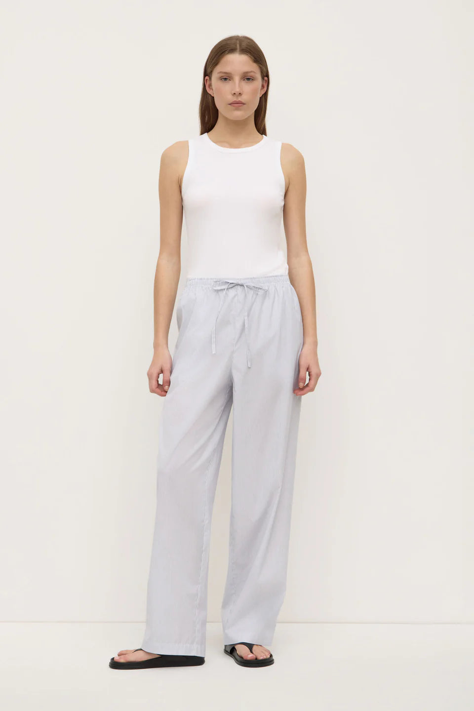 CORA STRIPE PANT | WHITE/NAVY STRIPE
