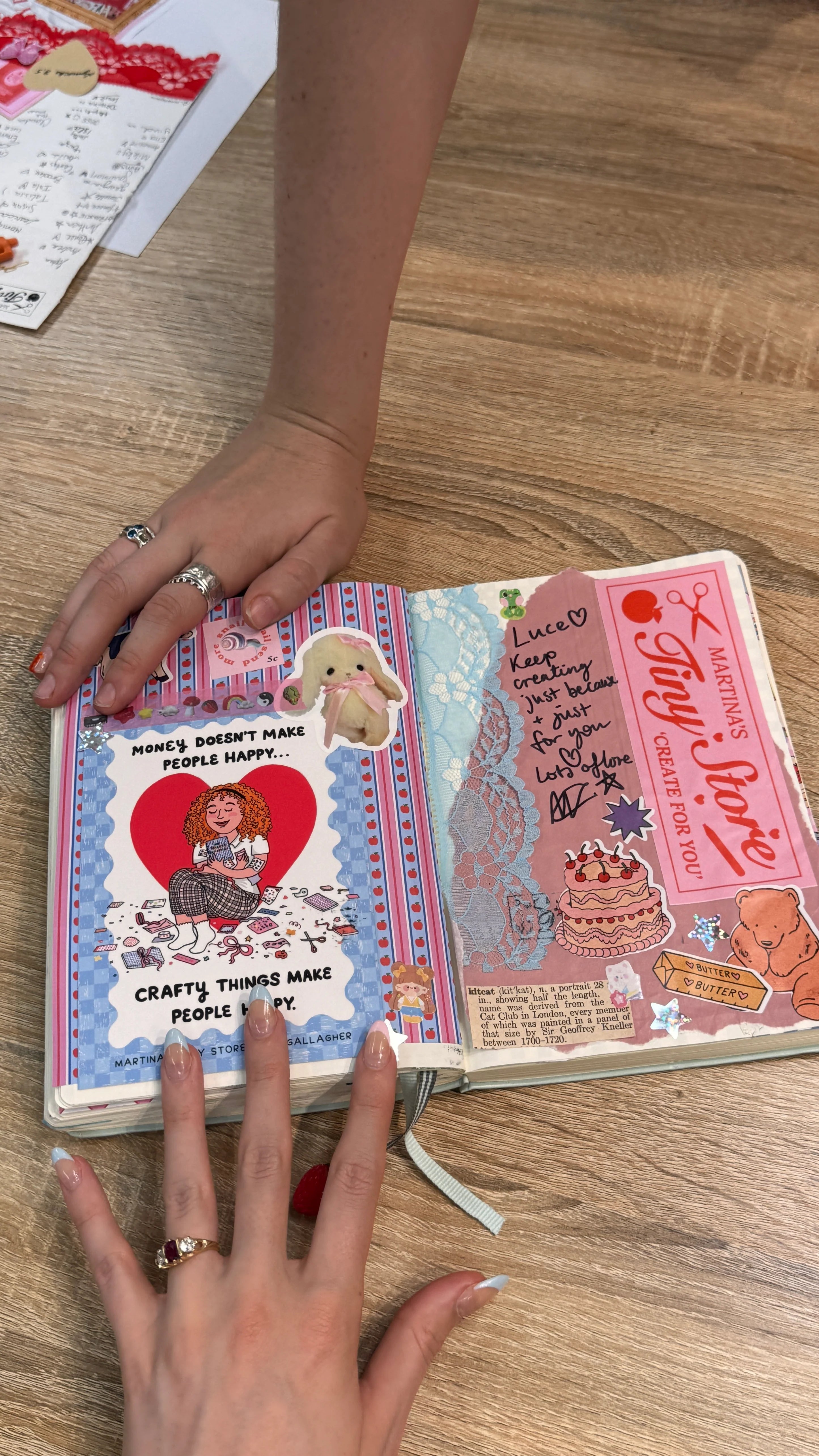 CRAFTY GIRL POSTCARD ARTWORK X SIO GALLAGHER