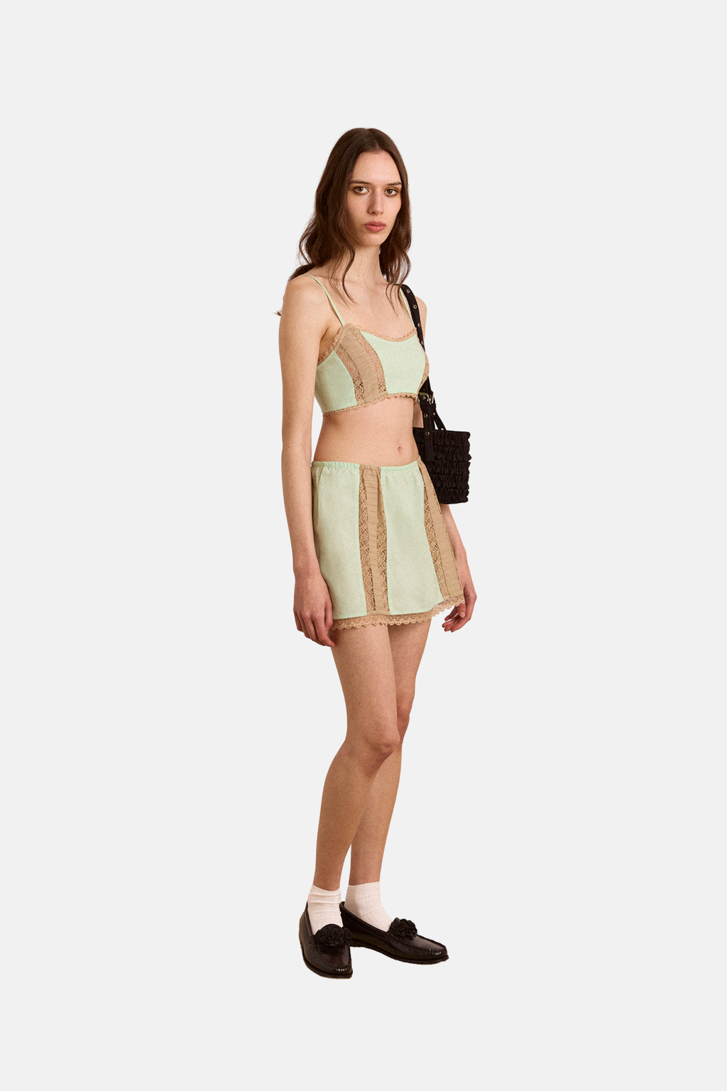 DAMSON MADDER ADDIE LACE MINI SKIRT | MINT