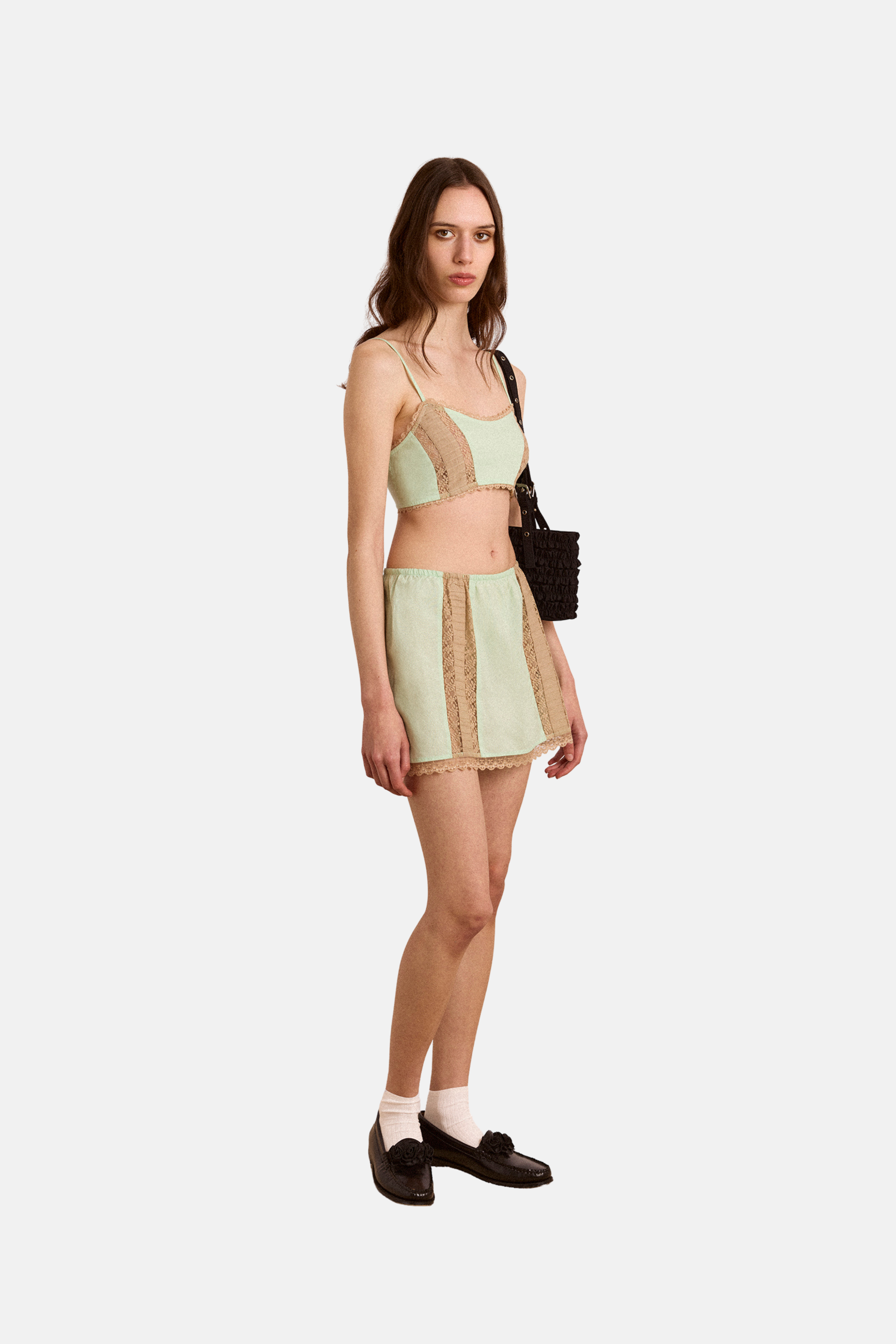 DAMSON MADDER ADDIE LACE MINI SKIRT | MINT