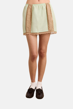 Damson Madder Addie Lace Mini Skirt Mint