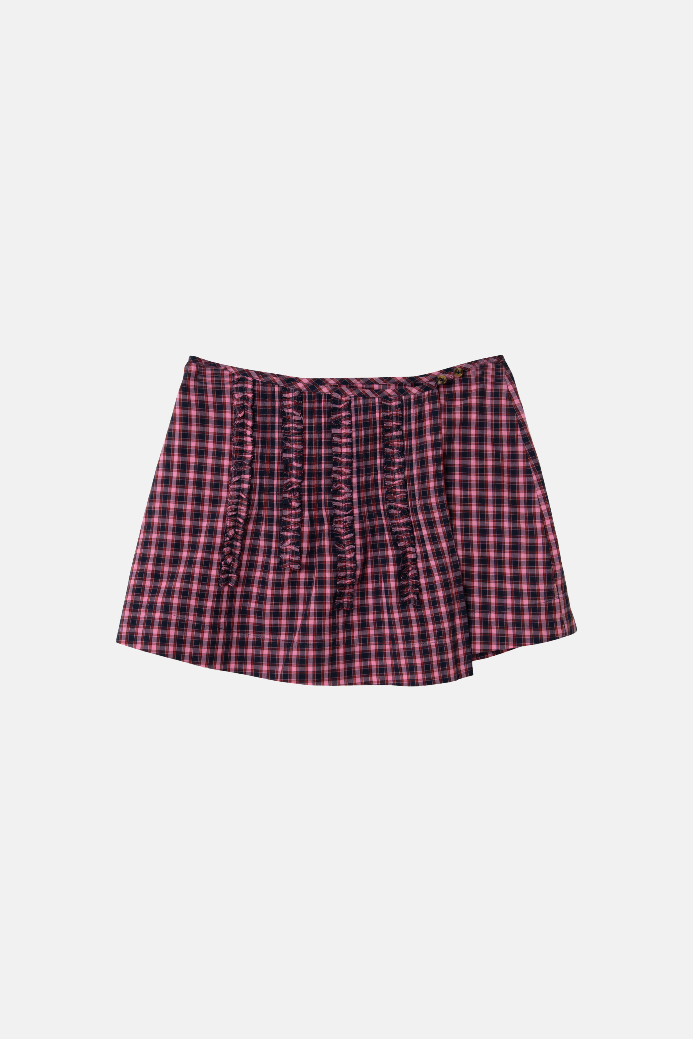 DAMSON MADDER GLINDA MINI SKIRT | MAGENTA CHECK
