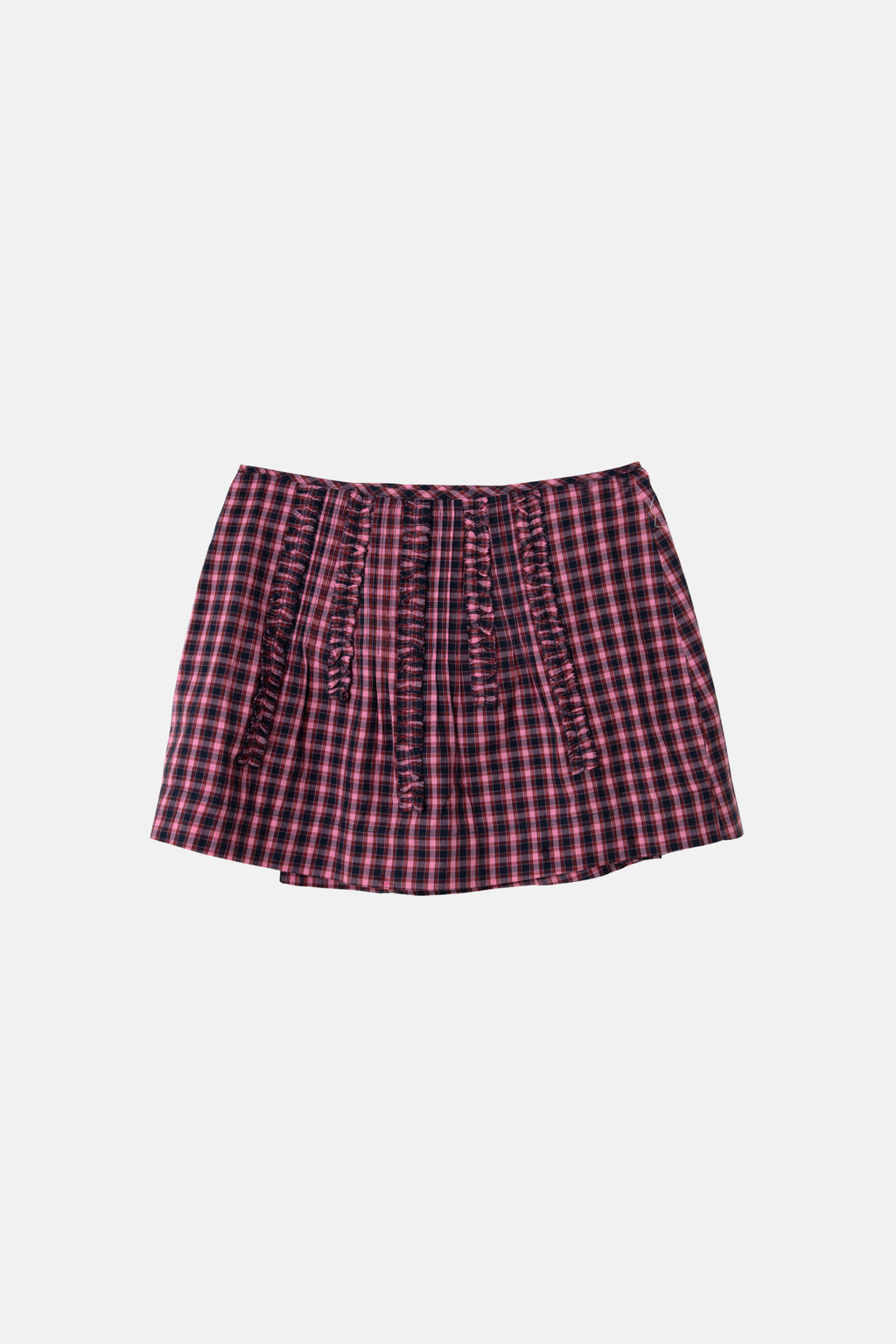 DAMSON MADDER GLINDA MINI SKIRT | MAGENTA CHECK
