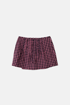 Damson Madder Glinda Mini Skirt Magenta Check