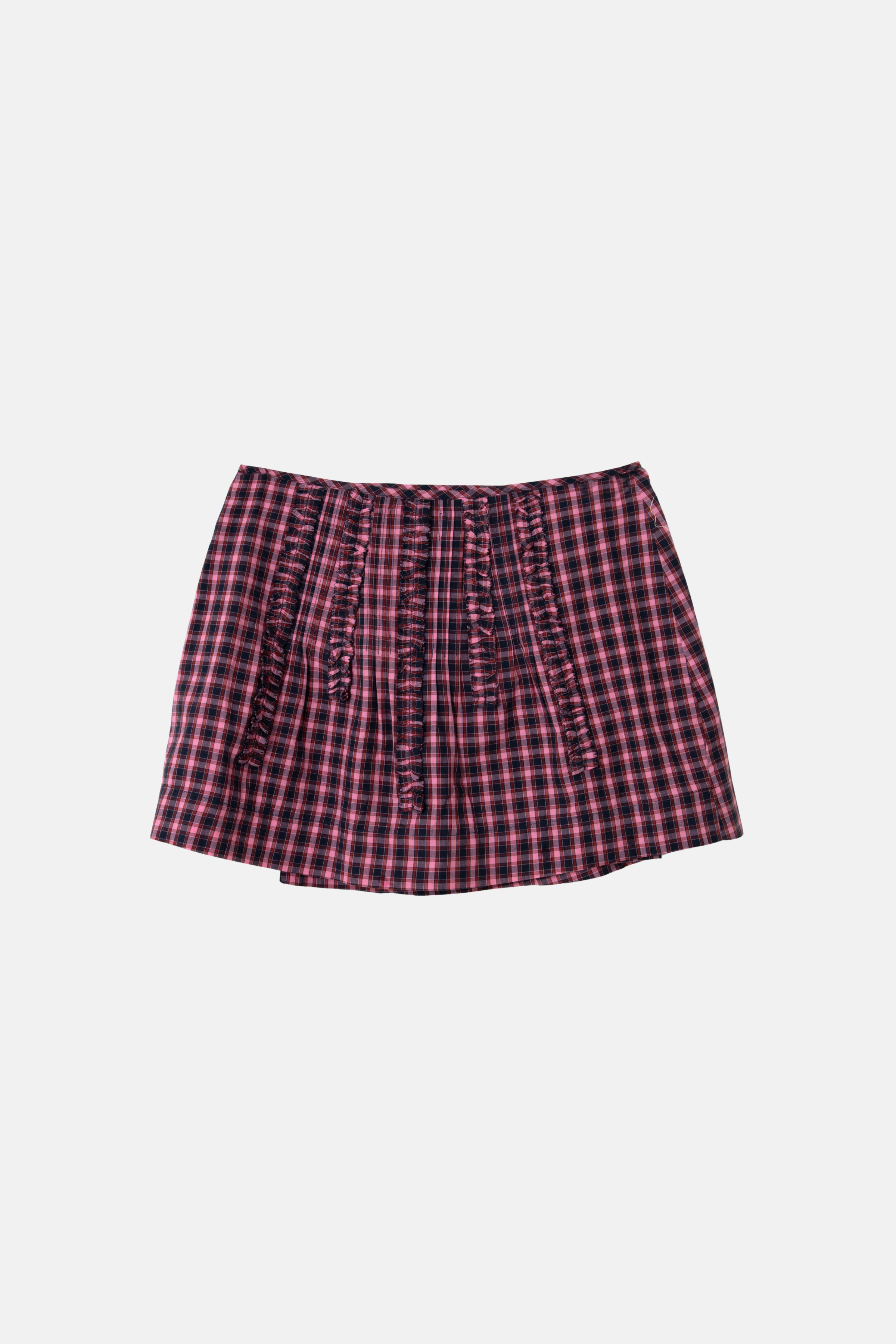 DAMSON MADDER GLINDA MINI SKIRT | MAGENTA CHECK