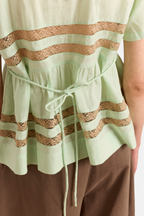 Damson Madder Tilda Lace Blouse Mint