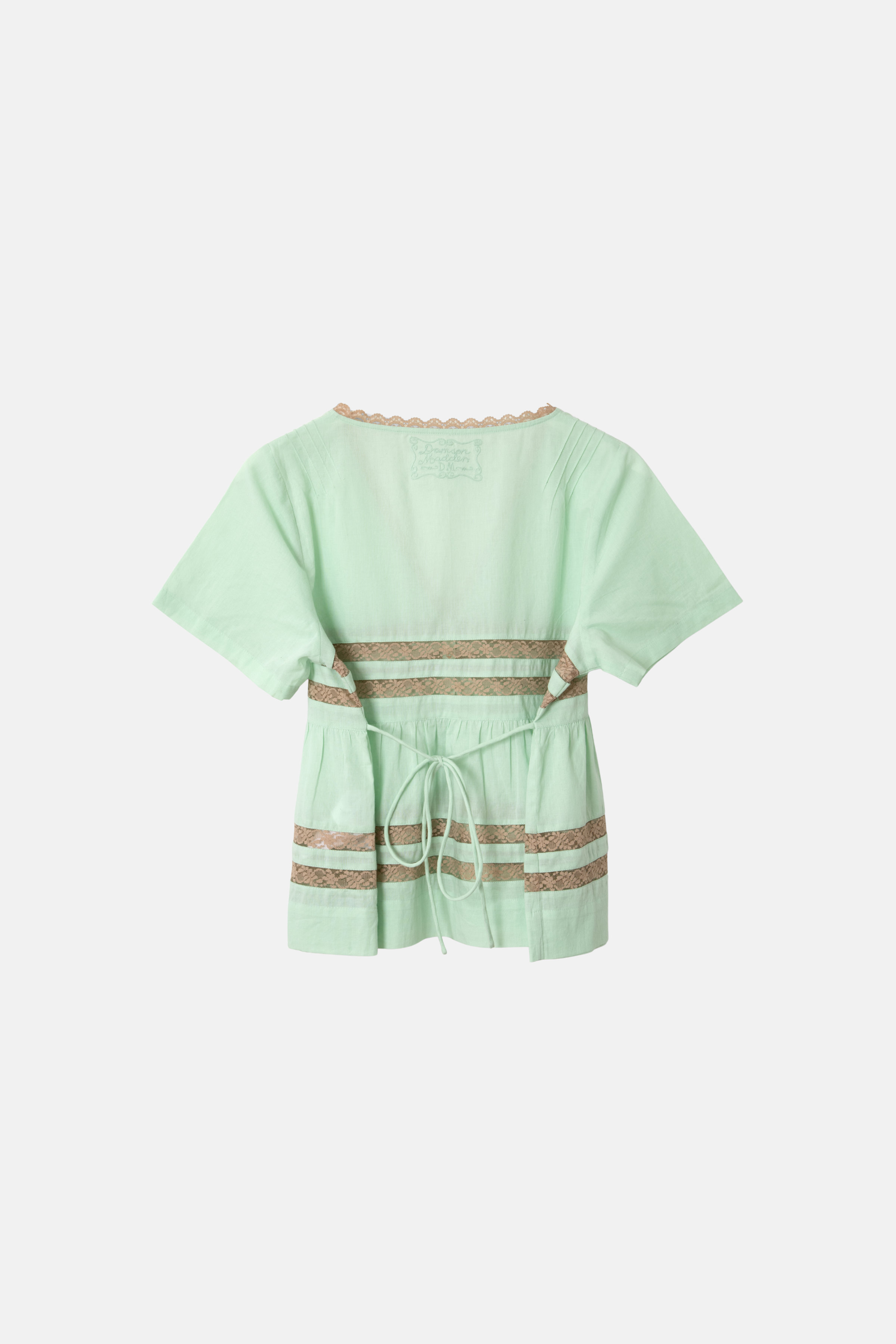 DAMSON MADDER TILDA LACE BLOUSE | MINT
