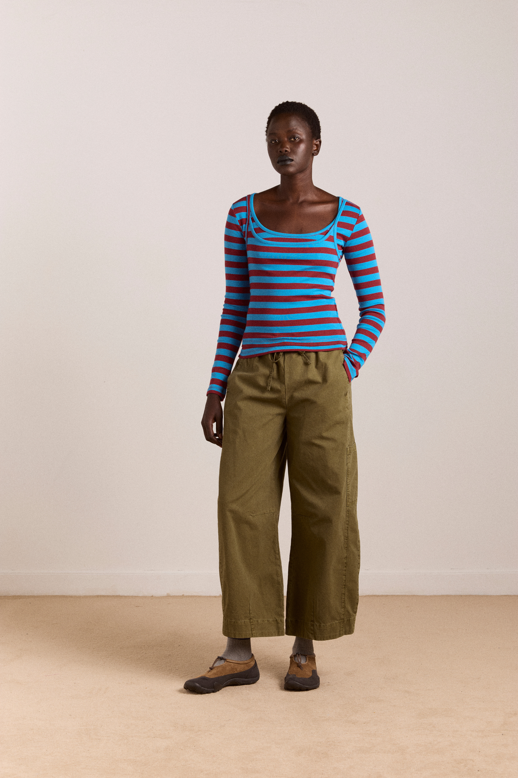 DAMSON MADDER FELIX TWILL TROUSER | OLIVE