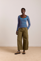 Damson Madder Felix Twill Trouser Olive