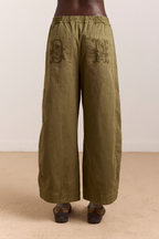 Damson Madder Felix Twill Trouser Olive