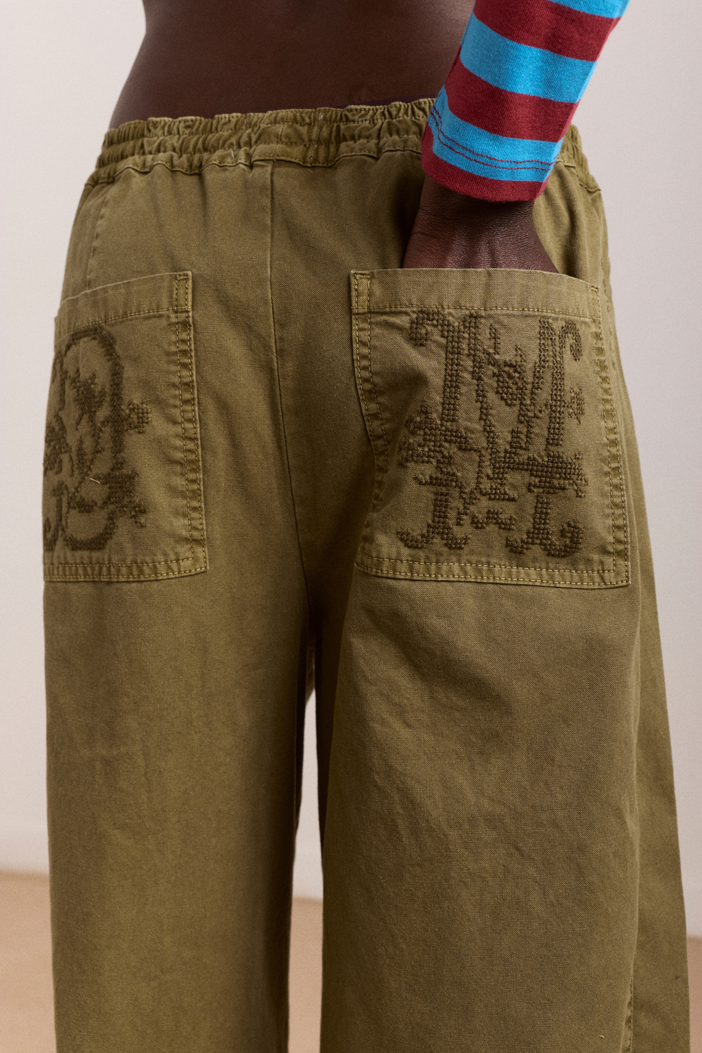 DAMSON MADDER FELIX TWILL TROUSER | OLIVE