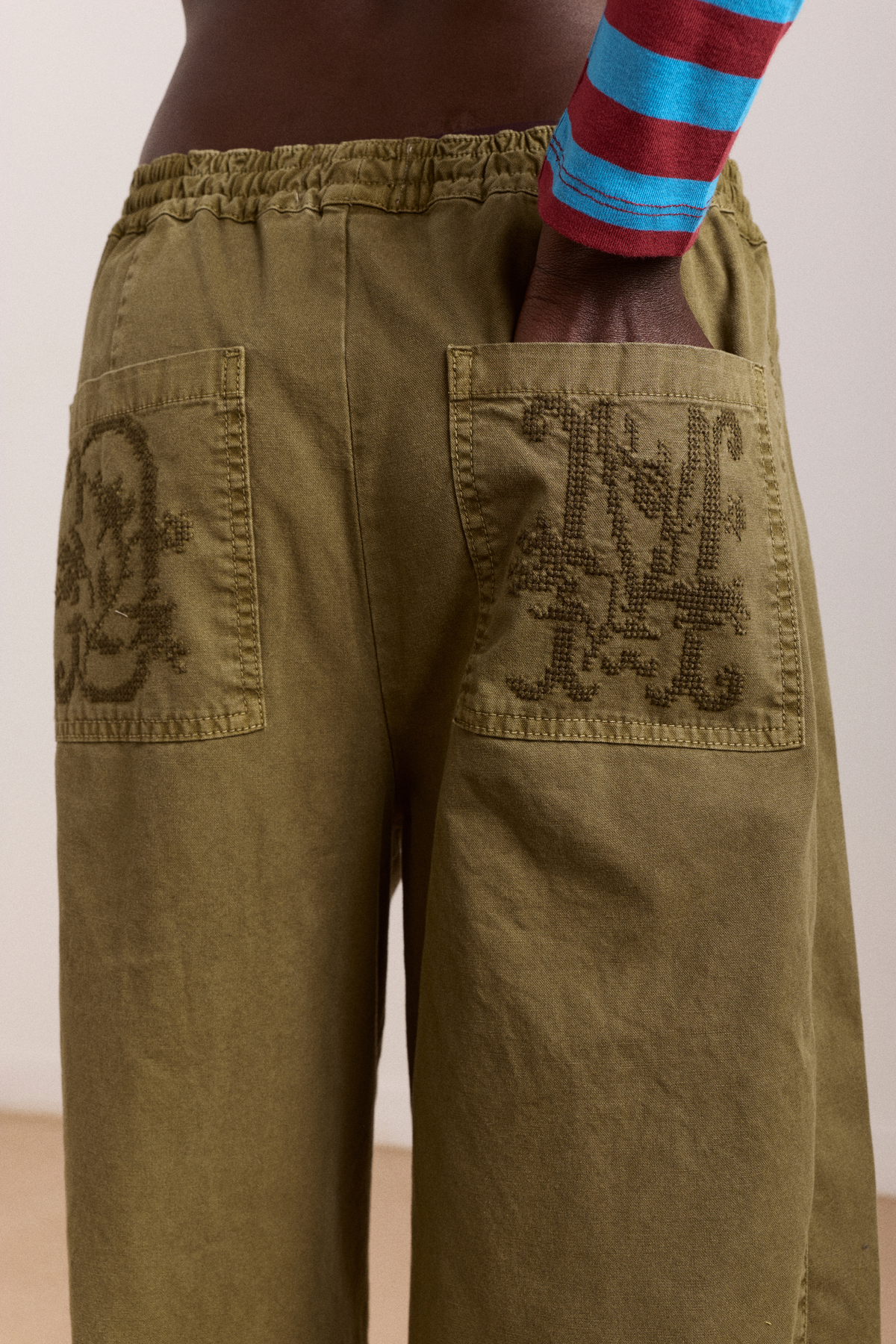 Damson Madder Felix Twill Trouser Olive