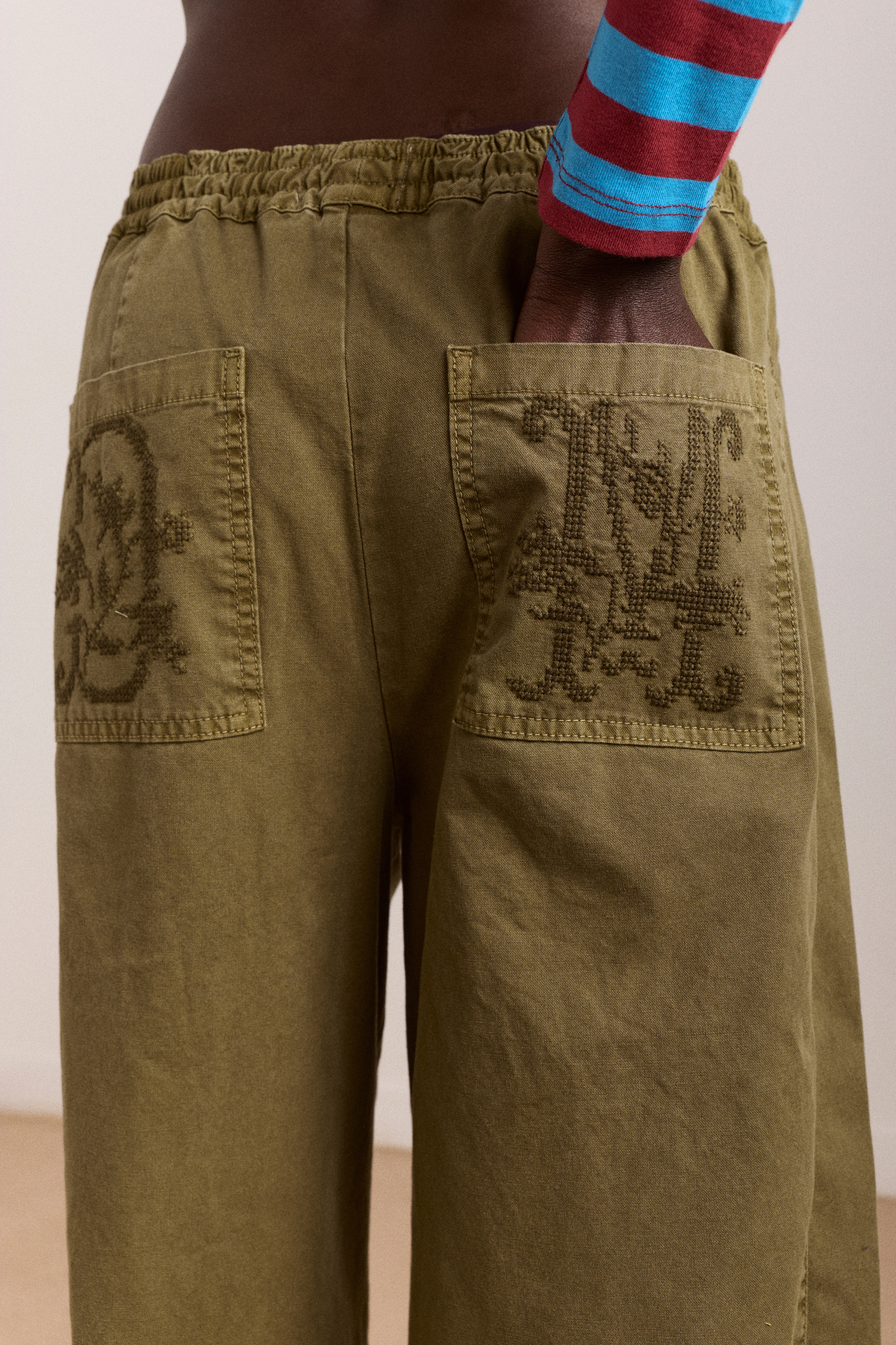 DAMSON MADDER FELIX TWILL TROUSER | OLIVE