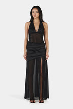 DELILAH SCARF TOP | BLACK