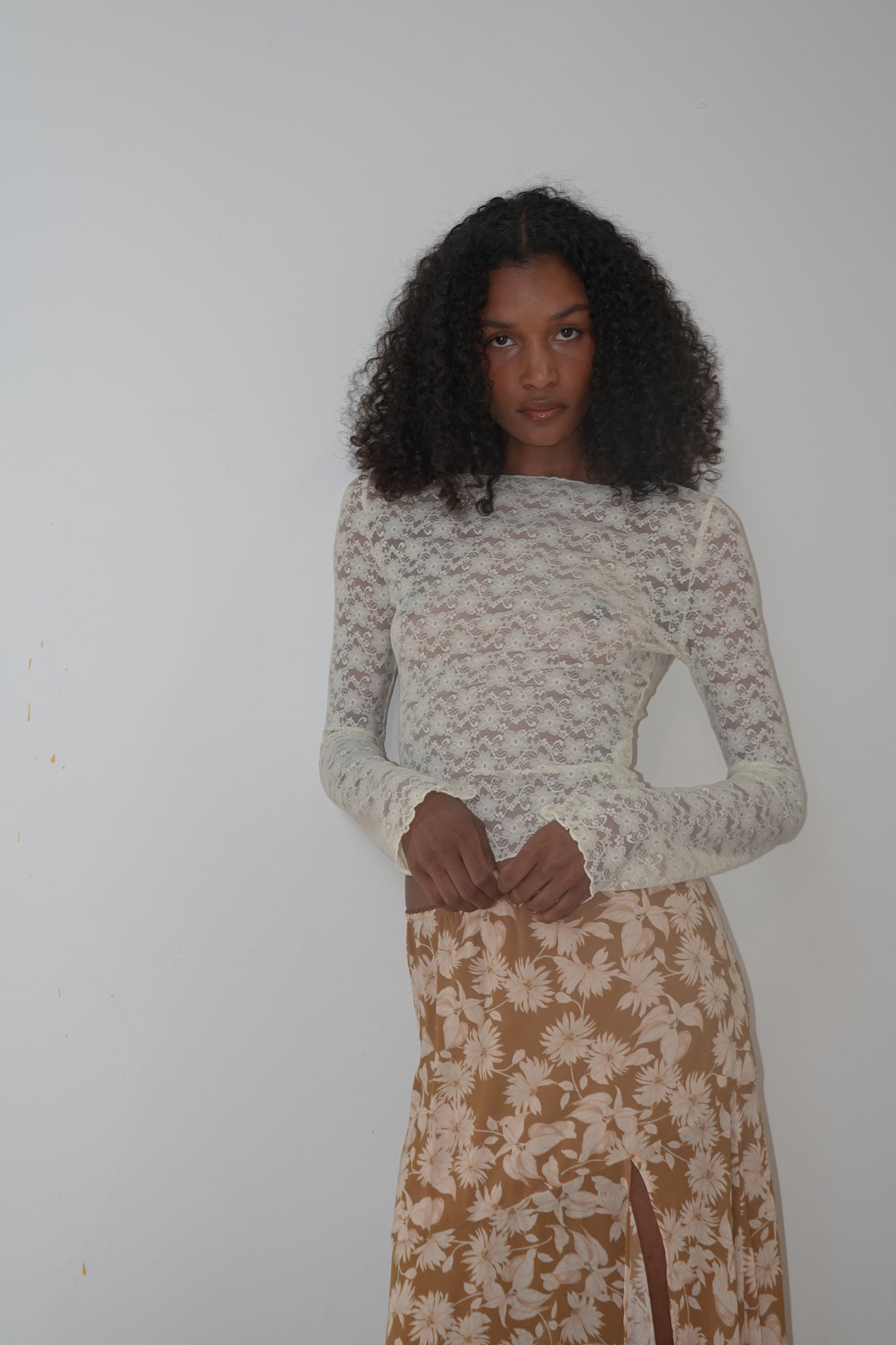 MAGGIE LACE TOP | IVORY LACE