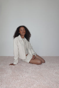 ROBBIE PU MINI SKIRT | VANILLA