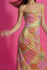 LUMINOUS MAXI DRESS | METALLIC TROPIC